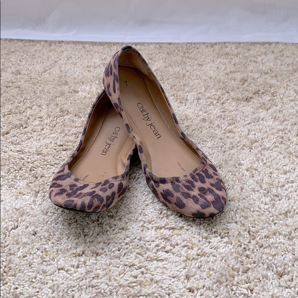 Cathy Jean Leopard Print Flats